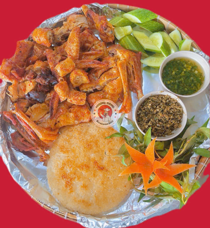 Hình ảnh về Gà Nướng Cơm Cháy Mỡ Hành Muối Sả